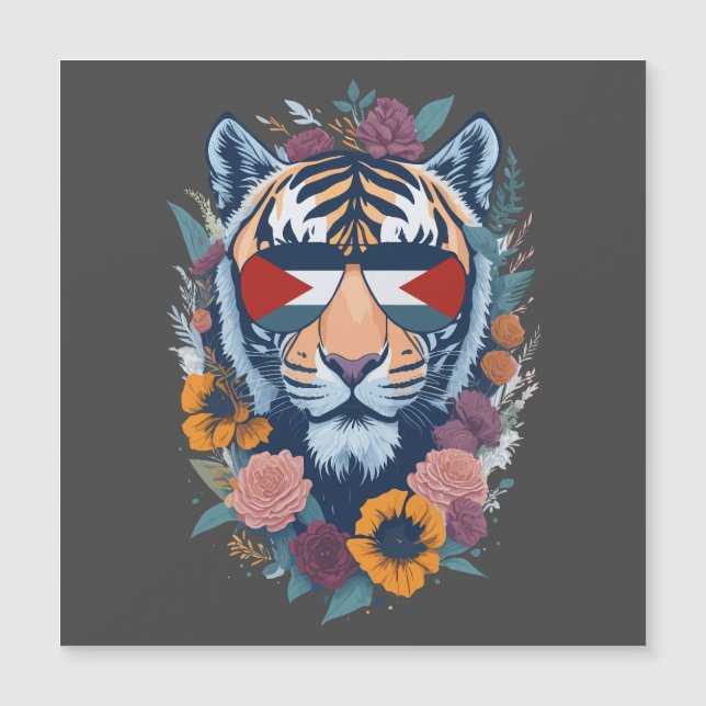 Palestinsk tiger - Palestinska FLAGGA (Framsida)