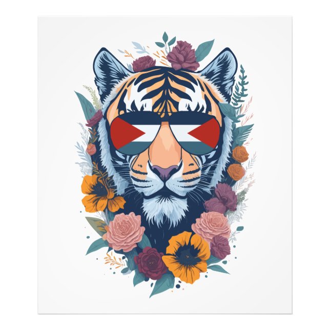 Palestinsk tiger - Palestinska FLAGGA Fototryck (Framsidan)