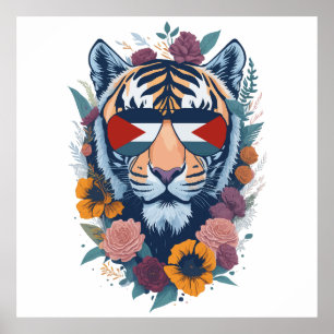 Palestinsk tiger - Palestinska FLAGGA Poster