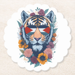 Palestinsk tiger - Palestinska FLAGGA Underlägg Papper
