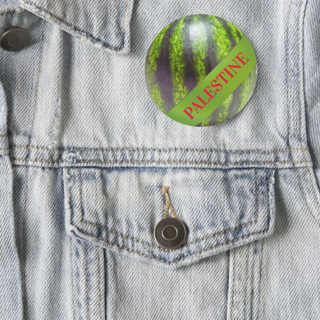 Palestinsk vattenmelon grönt röd gaza knapp (Skapare uppladdad)