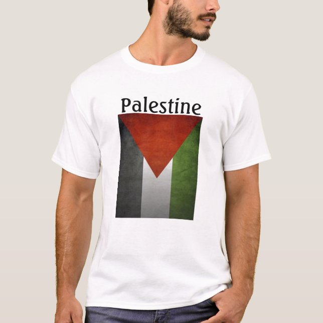 Palestinsk vertikal flaggaT-tröja T-shirt (Framsida)