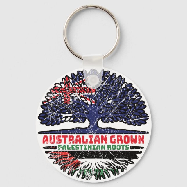 Palestinska australiska Australien Träd Nyckelring (Framsida)