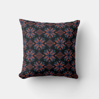 Palestinska broderier design 4-fyllning svart kudde
