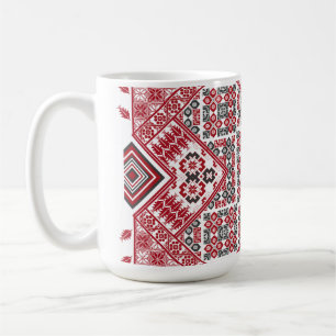 Palestinska broderier mönster 2 kaffemugg