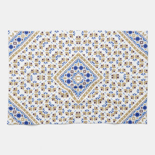Palestinska broderier mönster tryckt design kökshandduk