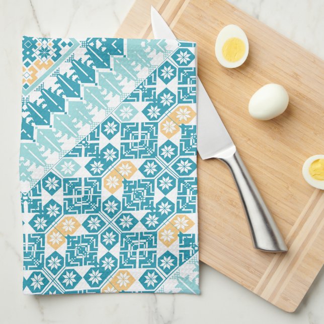 Palestinska broderier mönster tryckt design kökshandduk (Vikt i Fjärdedel)