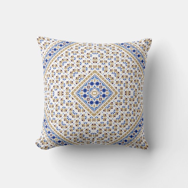 Palestinska broderier mönster tryckt design kudde (Framsida)