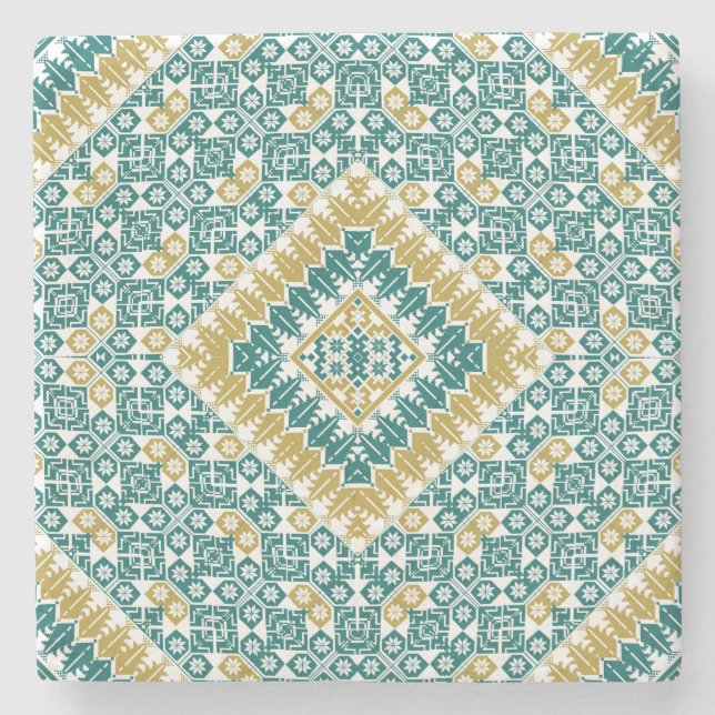 Palestinska broderier mönster tryckt design stenunderlägg (Framsidan)