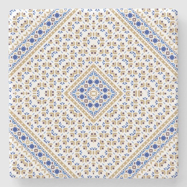 Palestinska broderier mönster tryckt design stenunderlägg (Framsidan)