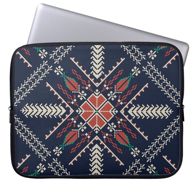 Palestinska broderier: Traditionell utformning av  Laptop Fodral (Framsidan)