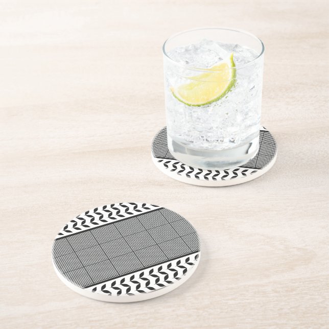 Palestinska Coasters - Palestina Keffiyeh Coasters Underlägg (Sidan)