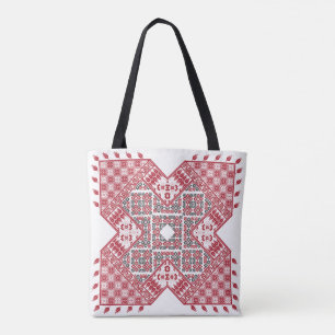 Palestinska Embroidery Mönster Tygkasse
