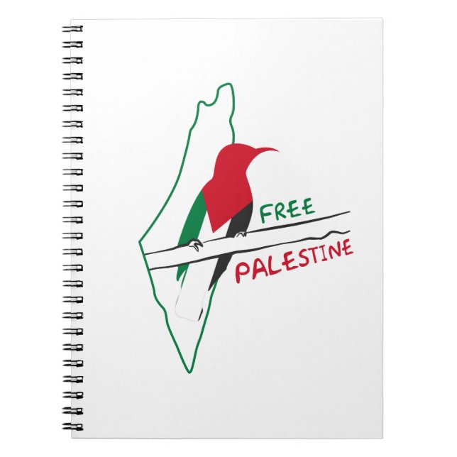 Palestinska fågelfågelfågeln flagga anteckningsbok (Framsidan)