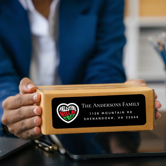 Palestinska familjens Returadress Returadress Etikett (Palestine Return Address)