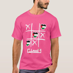Palestinska färgader Hearts, Tic Tac Toe, Pal T Shirt