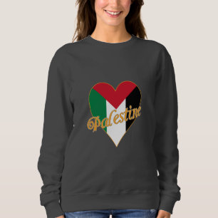 Palestinska Flagga ف ل س ط ي arabiska och engelska T Shirt