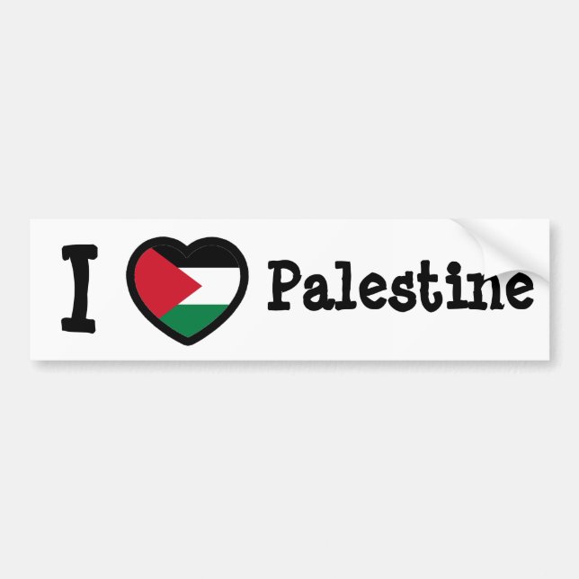 Palestinska Flagga Bildekal (Framsidan)
