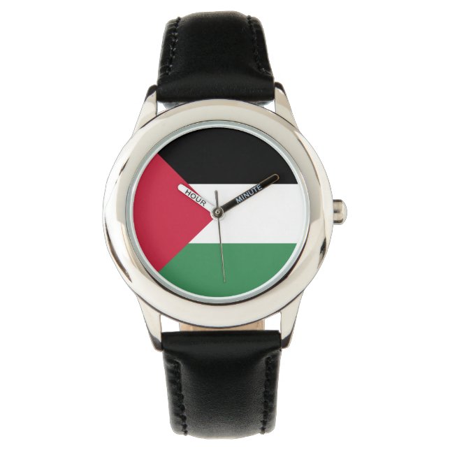 Palestinska Flagga Emblem Armbandsur (Framsida)