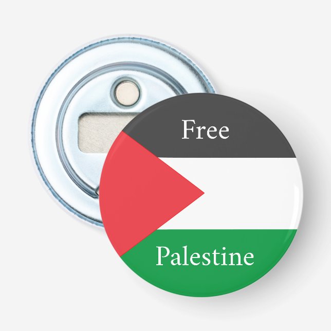 Palestinska flagga Free Palestine anpassat Flasköppnare (Framsidan)