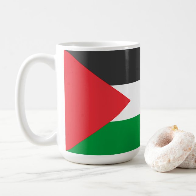 Palestinska flagga Free Palestine anpassat Kaffemugg (Med munk)