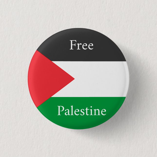 Palestinska flagga Free Palestine anpassat Knapp (Framsida)