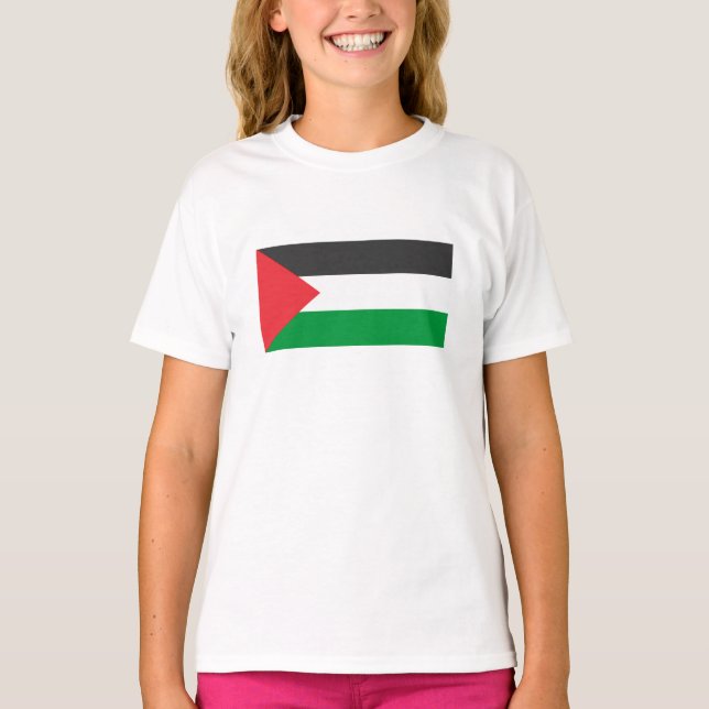 Palestinska flagga Free Palestine anpassat T Shirt (Framsida)