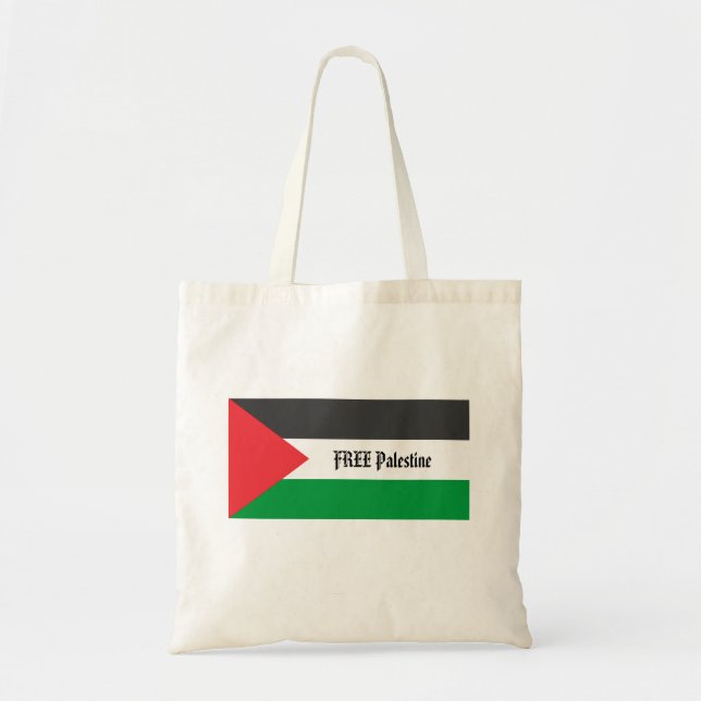 Palestinska flagga Free Palestine anpassat Tygkasse (Framsidan)