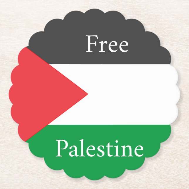 Palestinska flagga Free Palestine anpassat Underlägg Papper (Framsida)