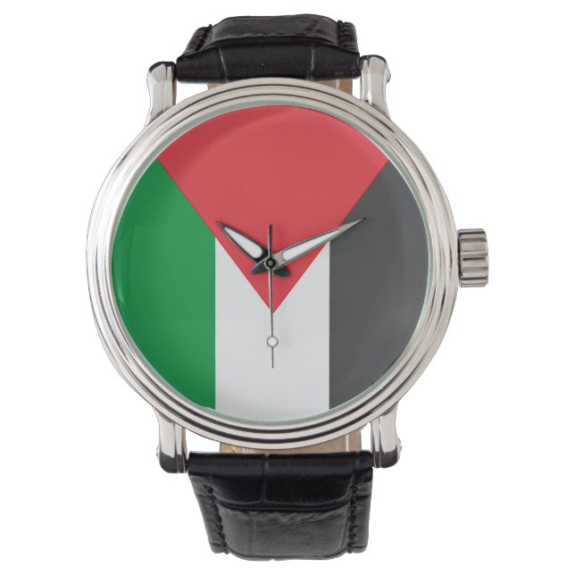 Palestinska flagga Free Palestine CustzeD Armbandsur (Framsida)