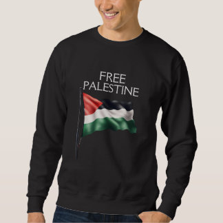 Palestinska Flagga fritt Gaza Lång Ärmad Tröja