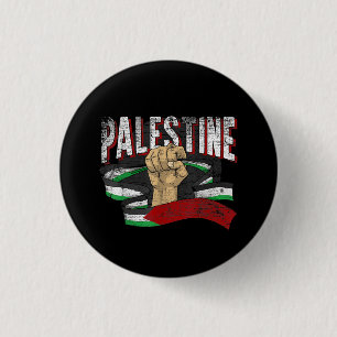 Palestinska Flagga Gaza Knapp