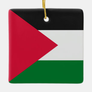 Palestinska Flagga Julgransprydnad Keramik
