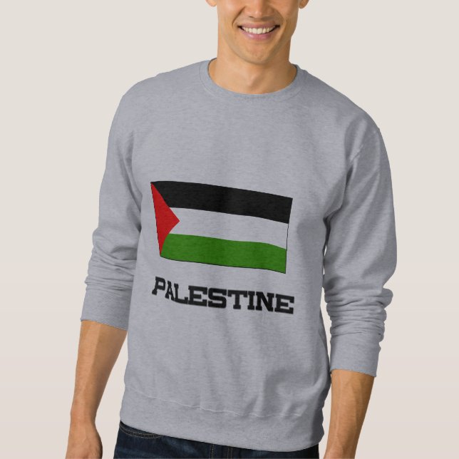 Palestinska Flagga Lång Ärmad Tröja (Framsida)