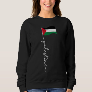 Palestinska Flagga med Palestina Namn för Palestin T Shirt