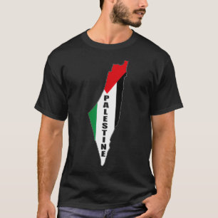 Palestinska Flagga och Karta Palestinska Pridets C T Shirt