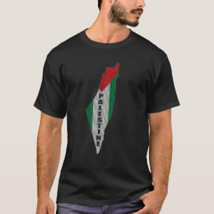 Palestinska Flagga och Karta Palestinska Pridets C T Shirt