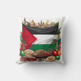 Palestinska Flagga och markeringar Kudde
