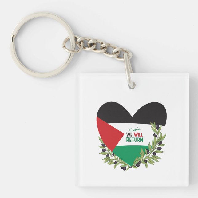 Palestinska Flagga och Olive Grenar (Framsidan)