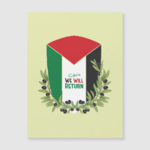Palestinska Flagga och Olive Grenar