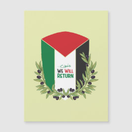 Palestinska Flagga och Olive Grenar