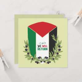 Palestinska Flagga och Olive Grenar