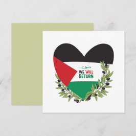 Palestinska Flagga och Olive Grenar Inbjudningar