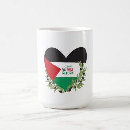 Palestinska Flagga och Olive Grenar Kaffemugg