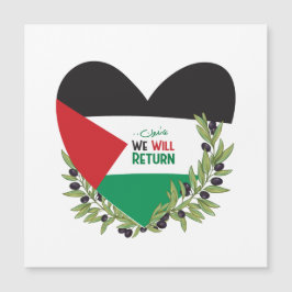 Palestinska Flagga och Olive Grenar Magnetisk Inbjudningskort