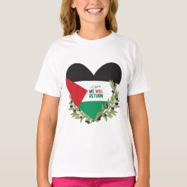 Palestinska Flagga och Olive Grenar T Shirt