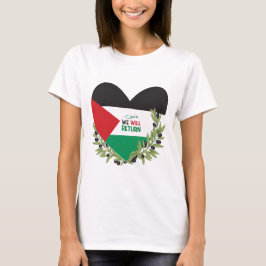 Palestinska Flagga och Olive Grenar T Shirt