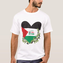 Palestinska Flagga och Olive Grenar T Shirt