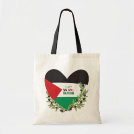 Palestinska Flagga och Olive Grenar Tygkasse