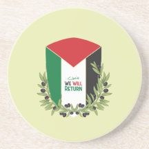 Palestinska Flagga och Olive Grenar